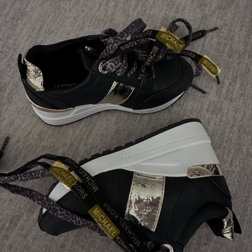 Michael Kors Black and Metallic kids Sneakers
